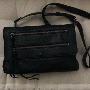 - !! HOST PICK !! black pebble leather crossbody or clutch